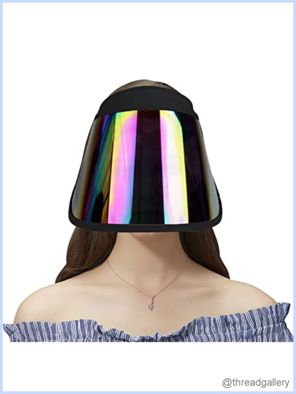 UV Protection Sun Visor Hat with Tinted Transparent Brim Adjustable